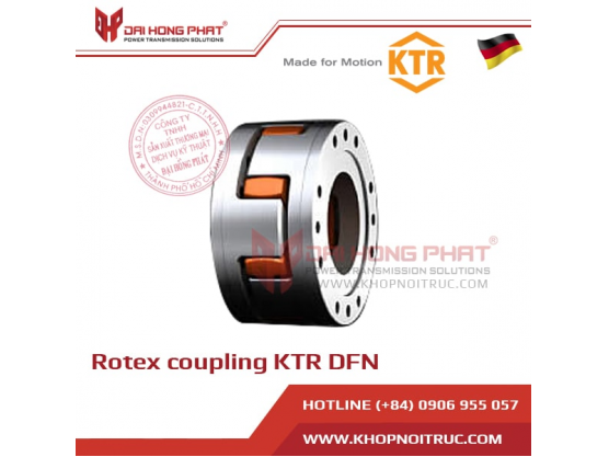 ROTEX DFN jaw coupling with flange connection on both sides