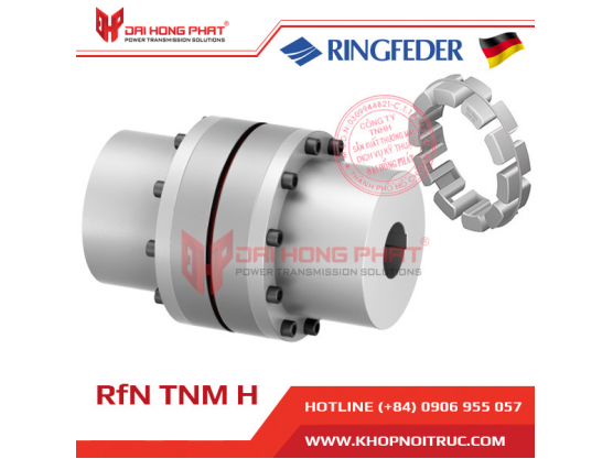 Flexible Ringfeder shaft coupling Nor-Mex H (TNM H) use for pumping