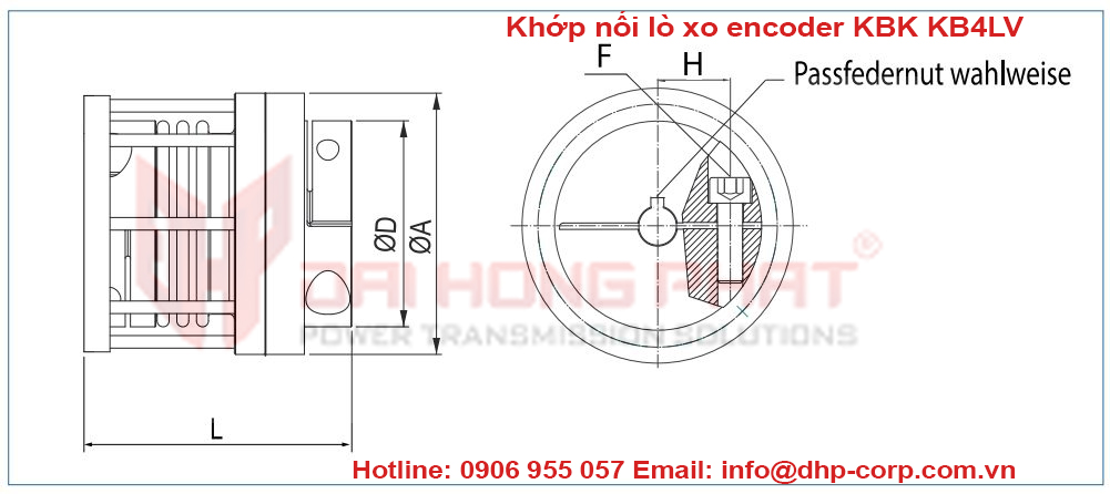 Khớp nối lò xo encoder KBK KB4LV