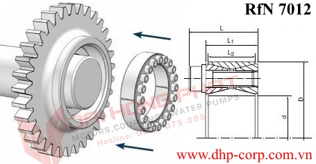 Locking assembly Ringfeder for Pulley RfN 7012