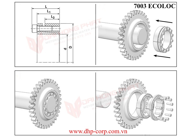 Khớp khóa trục Pulley Ringfeder RfN 7012