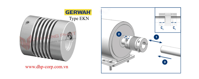 Khớp nối lò xo EKN dùng cho encoder