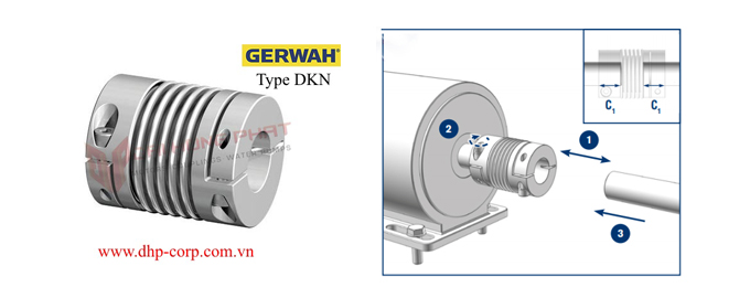 Khớp nối lò xo DKN dùng cho encoder