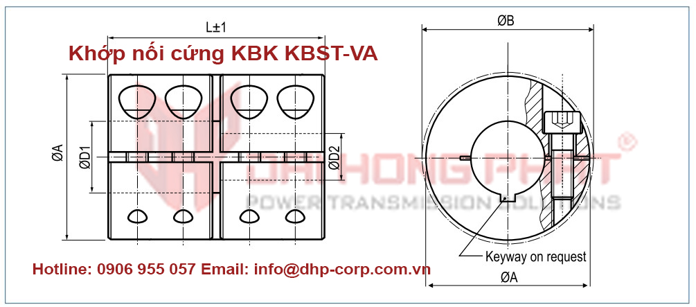 Khớp nối cứng Rigid coupling KBK KBST-VA Đại Hồng Phát