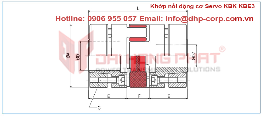 Khớp nối động cơ Servo Insert Coupling KBK KBE3