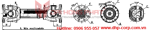 Khớp nối trục Cardan Italgiunti Italy - Universal Joint size 587.35