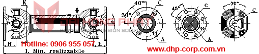 Khớp nối trục Cardan Italgiunti Italy - Universal Joint size 587.10