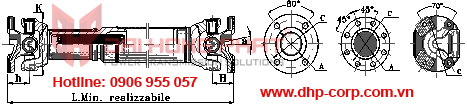 Khớp nối trục Cardan Italgiunti Italy - Universal Joint size 2035