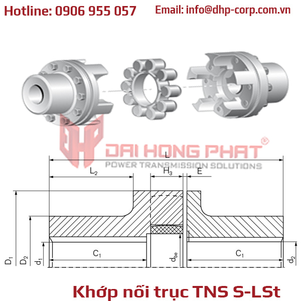 Khớp nối trục Ringfeder TNS S-LSt 