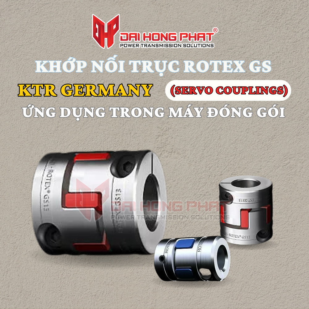 KHỚP NỐI TRỤC ROTEX GS KTR GERMANY (SERVO COUPLINGS) ỨNG DỤNG TRONG MÁY