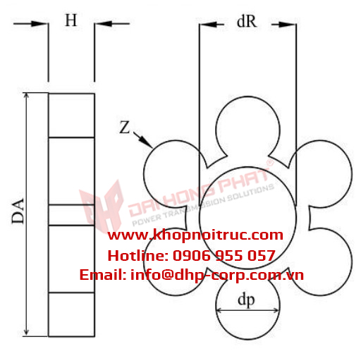 Vòng đệm cao su giảm chấn cho khớp nối Ringfeder TNS size 50