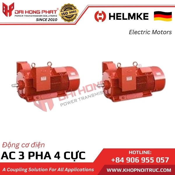 ĐỘNG CƠ ĐIỆN HELMKE 3 PHA 4 CỰC 1500 RPM HIỆU SUẤT CAO IE3