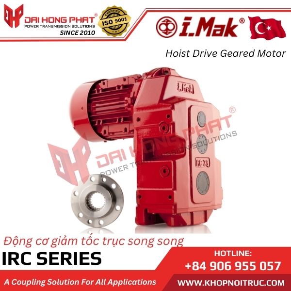 ĐỘNG CƠ GIẢM TỐC TRỤC SONG SONG CHO TƠI NĂNG IMAK IRC SERIES