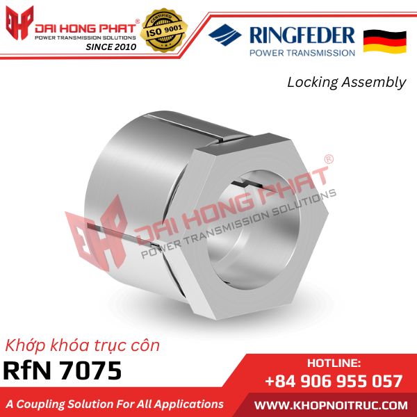 KHỚP KHÓA TRỤC RINGFEDER RFN 7075 WITH CENTRAL LOCK NUT