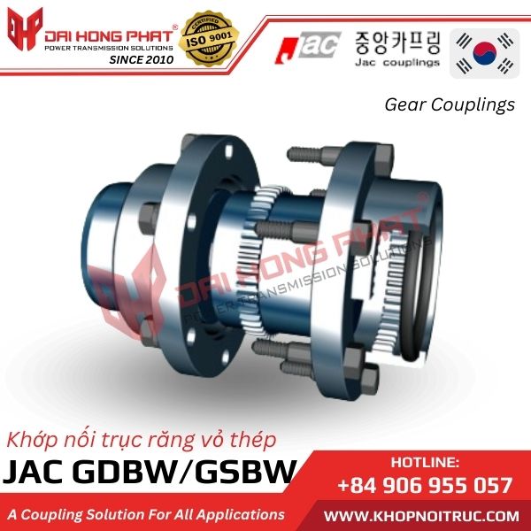 KHỚP NỐI RĂNG VỎ THÉP JAC GDBW - GSBW