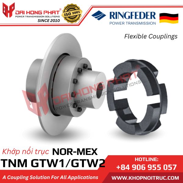 KHỚP NỐI TRỤC RINGFEDER TNM NOR-MEX GTW - JAW COUPLINGS