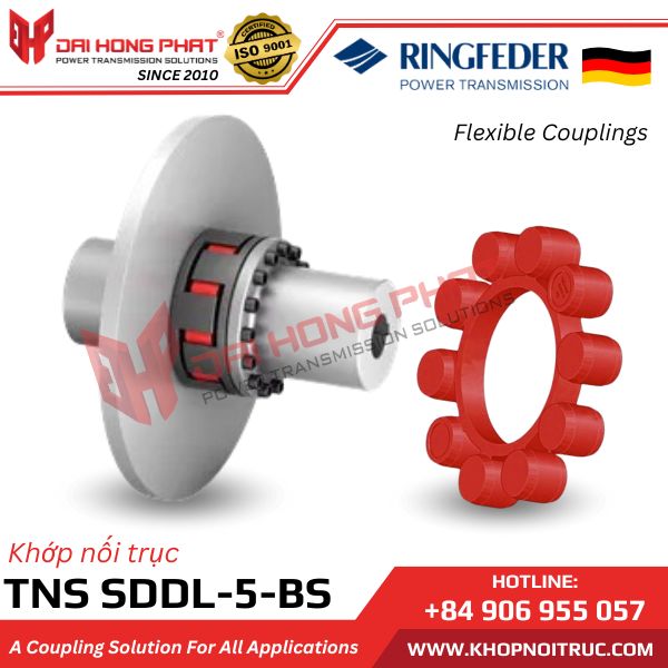 RINGFEDER TNS SDDL-5-BS (REMOVABLE CLAW RINGS, BRAKE DISK, LONG HUB)