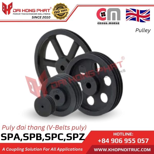 V-BELT PULLEYS SPA, SPB, SPC, SPZ CROSS MORSE