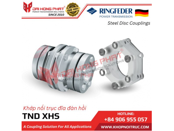 KHỚP NỐI ĐĨA ĐÀN HỒI RINGFEDER TND SERIES XHS – STEEL DISC COUPLINGS