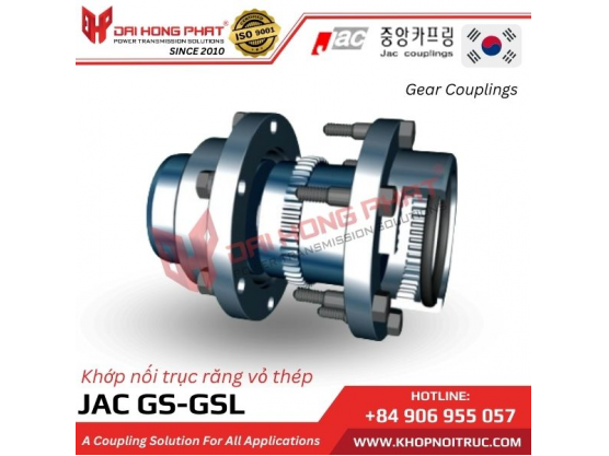 KHỚP NỐI RĂNG VỎ THÉP JAC GS - GSL