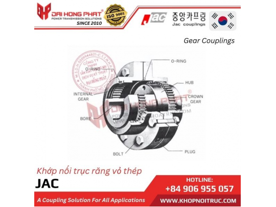 Khớp nối răng  vỏ thép JAC