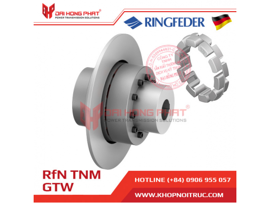 Khớp nối trục Ringfeder TNM Nor Mex  GTW1/GTW2 (TNM GTW1/GTW2)